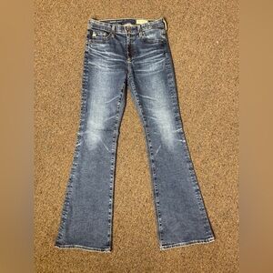 AG Adriano Goldschmied Jeans Womens 28x32 Blue FARRAH Boot Japanese Fabric EUC